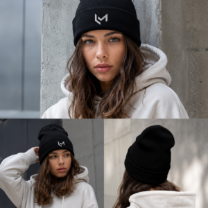LAMARO Logo Beanie mit Umschlag – Unisex in 6 Farben