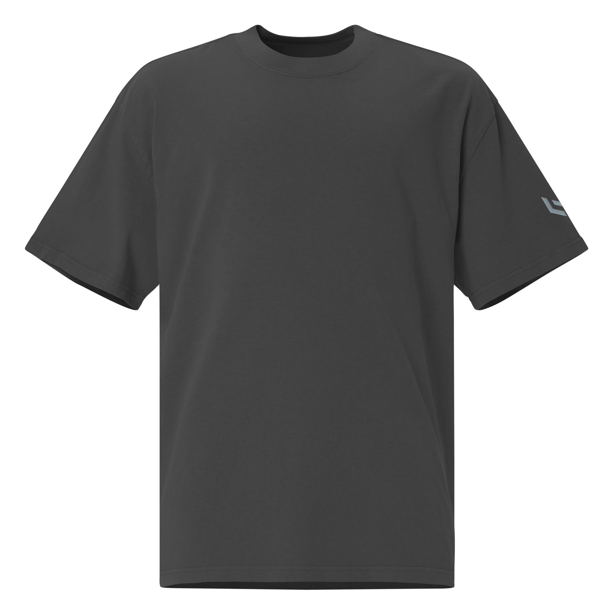 LAMARO Faded Oversized T-Shirt mit Ärmeldruck mens oversized faded t shirt faded black front 6a75b5dbd2587.jpg