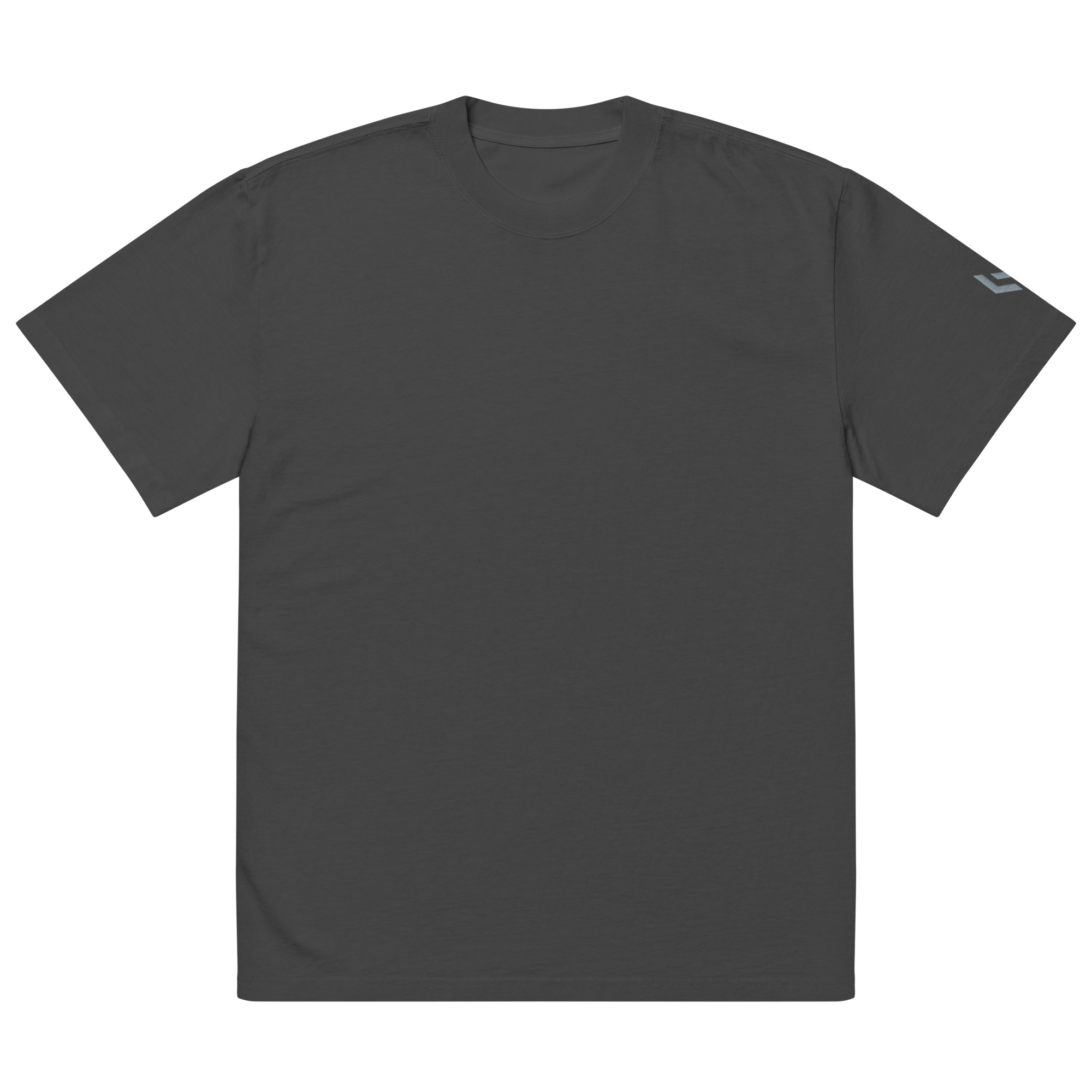 LAMARO Faded Oversized T-Shirt mit Ärmeldruck mens oversized faded t shirt faded black front 6a78c1ad28185.jpg