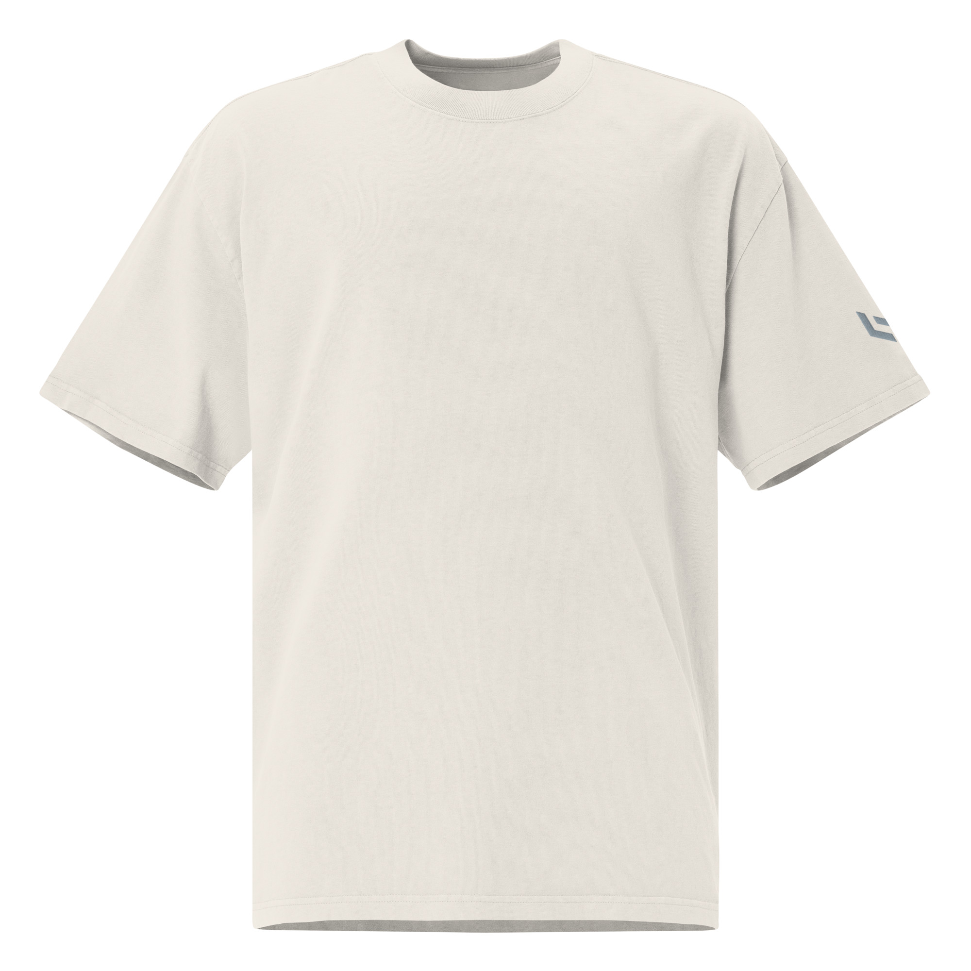 LAMARO Faded Oversized T-Shirt mit Ärmeldruck mens oversized faded t shirt faded bone front 6a75b5dbd93fe.jpg