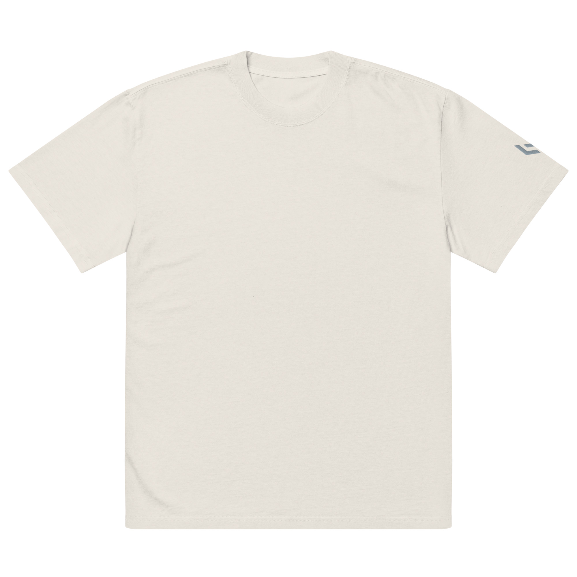LAMARO Faded Oversized T-Shirt mit Ärmeldruck mens oversized faded t shirt faded bone front 6a78c1ad2c2e1.jpg