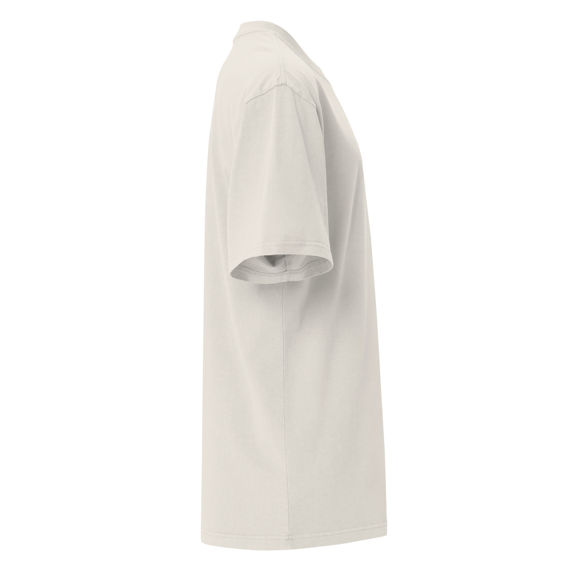 LAMARO Faded Oversized T-Shirt mit Ärmeldruck mens oversized faded t shirt faded bone right 6a75b5dbda481.jpg