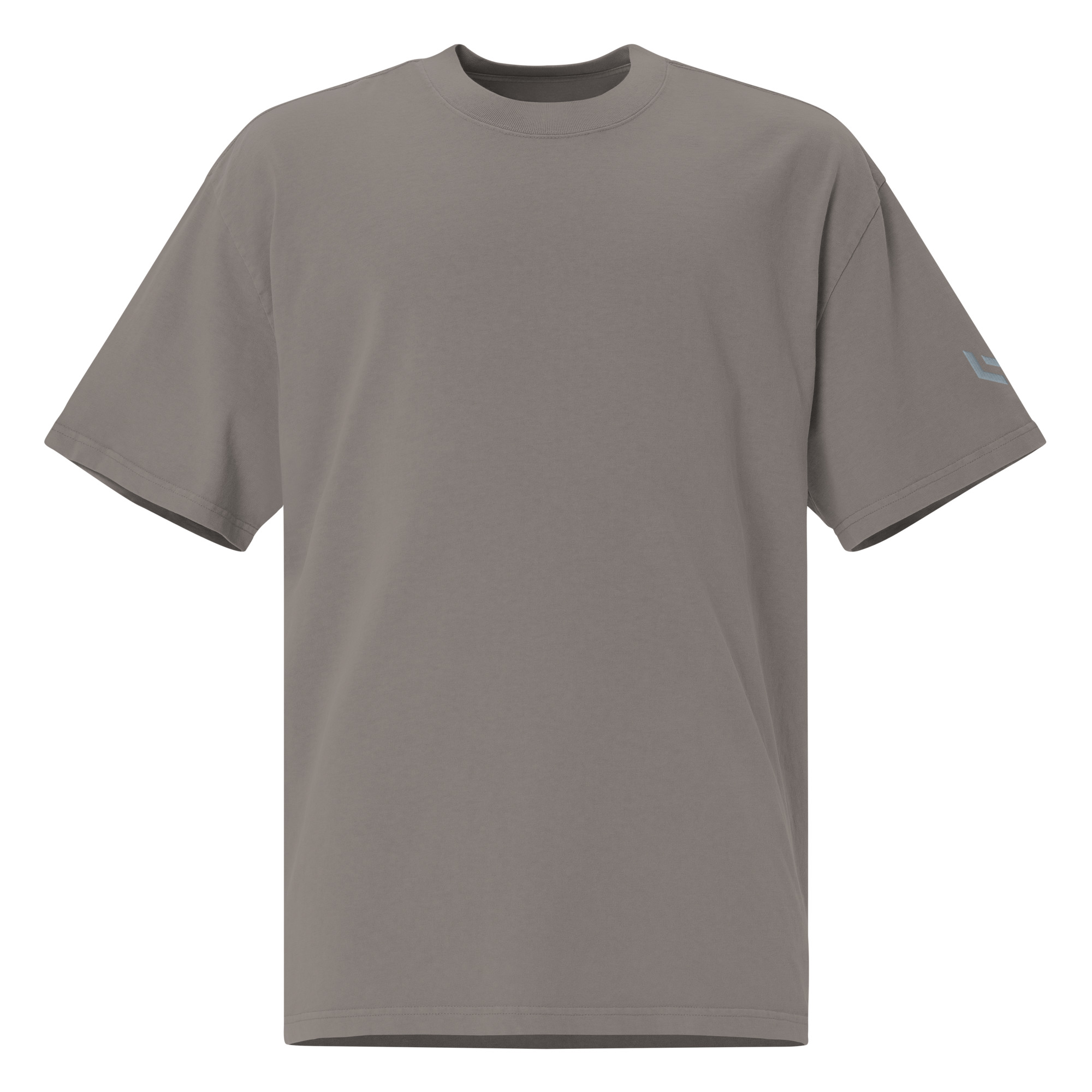 LAMARO Faded Oversized T-Shirt mit Ärmeldruck mens oversized faded t shirt faded grey front 6a75b5dbd4948.jpg