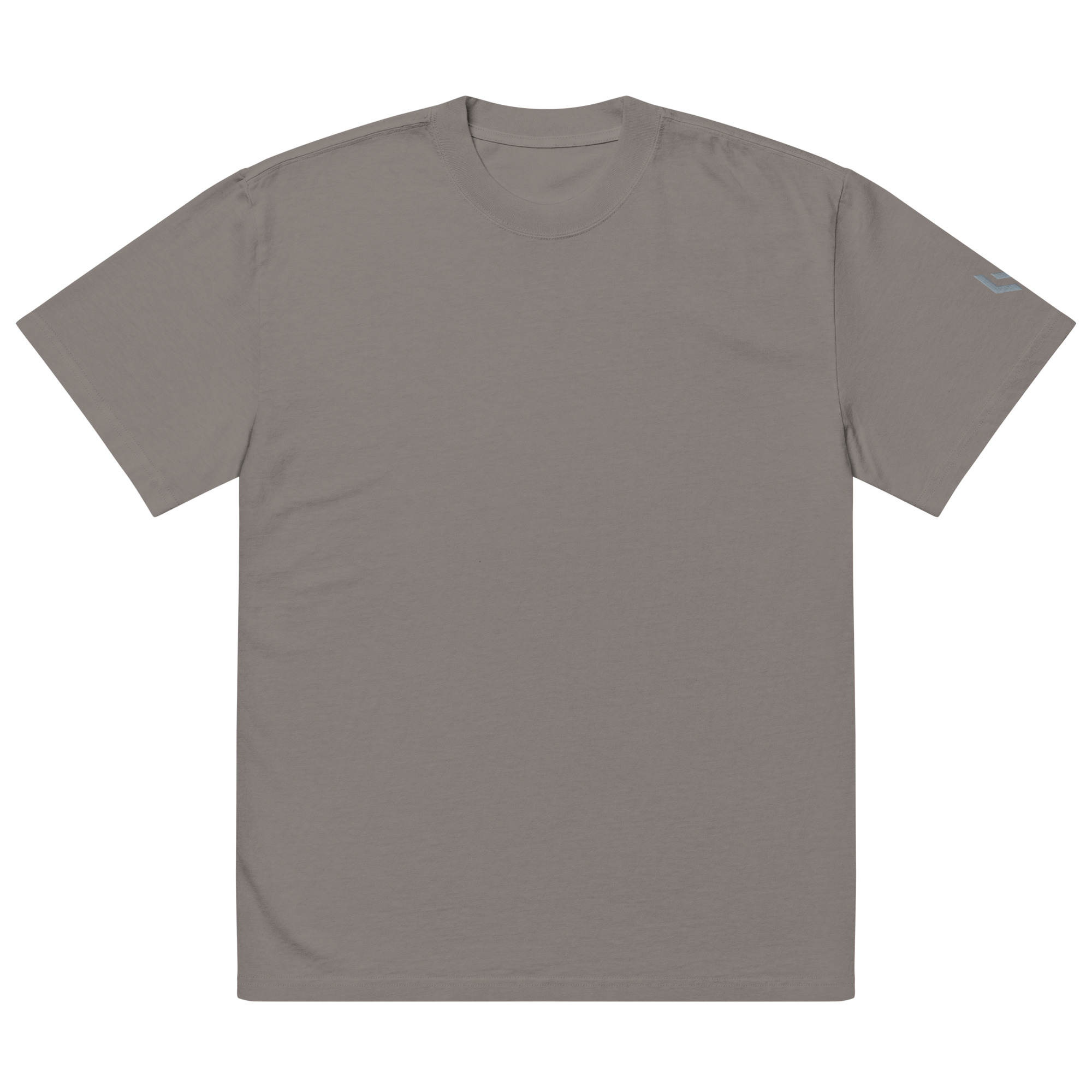 LAMARO Faded Oversized T-Shirt mit Ärmeldruck mens oversized faded t shirt faded grey front 6a78c1ad29d30.jpg