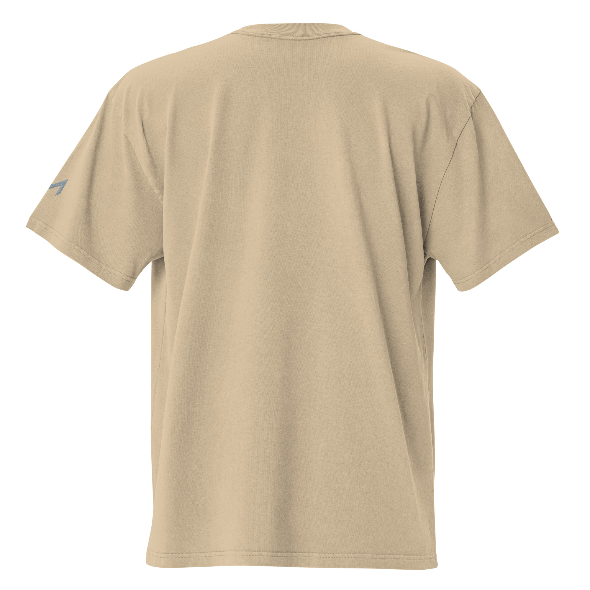 LAMARO Faded Oversized T-Shirt mit Ärmeldruck mens oversized faded t shirt faded khaki back 6a75b5dbd635d.jpg