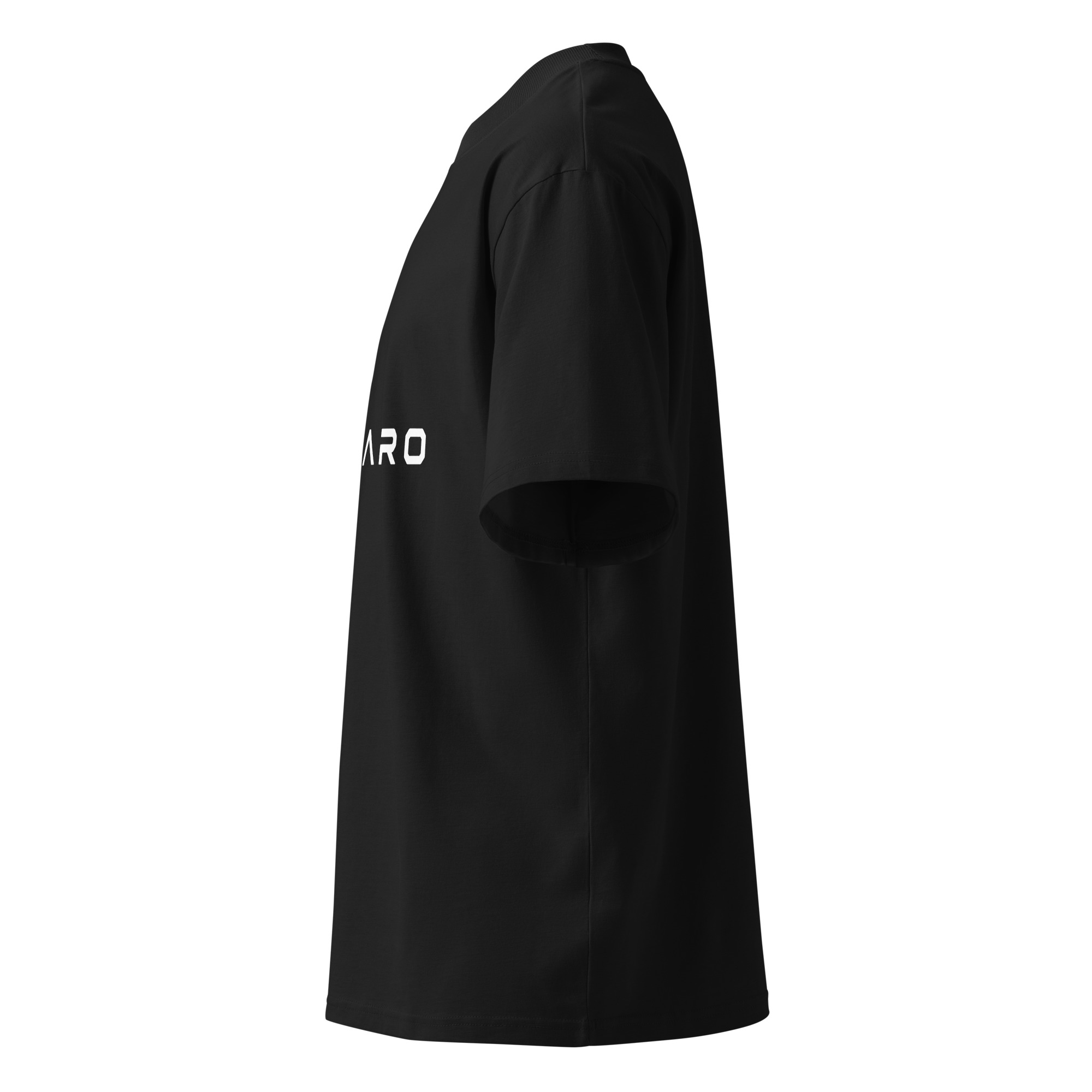 Oversized Unisex Bio-T-Shirt mit Lamaro Aufdruck unisex organic oversized high neck blaster 2.0 t shirt black left 6a764850778a2.jpg