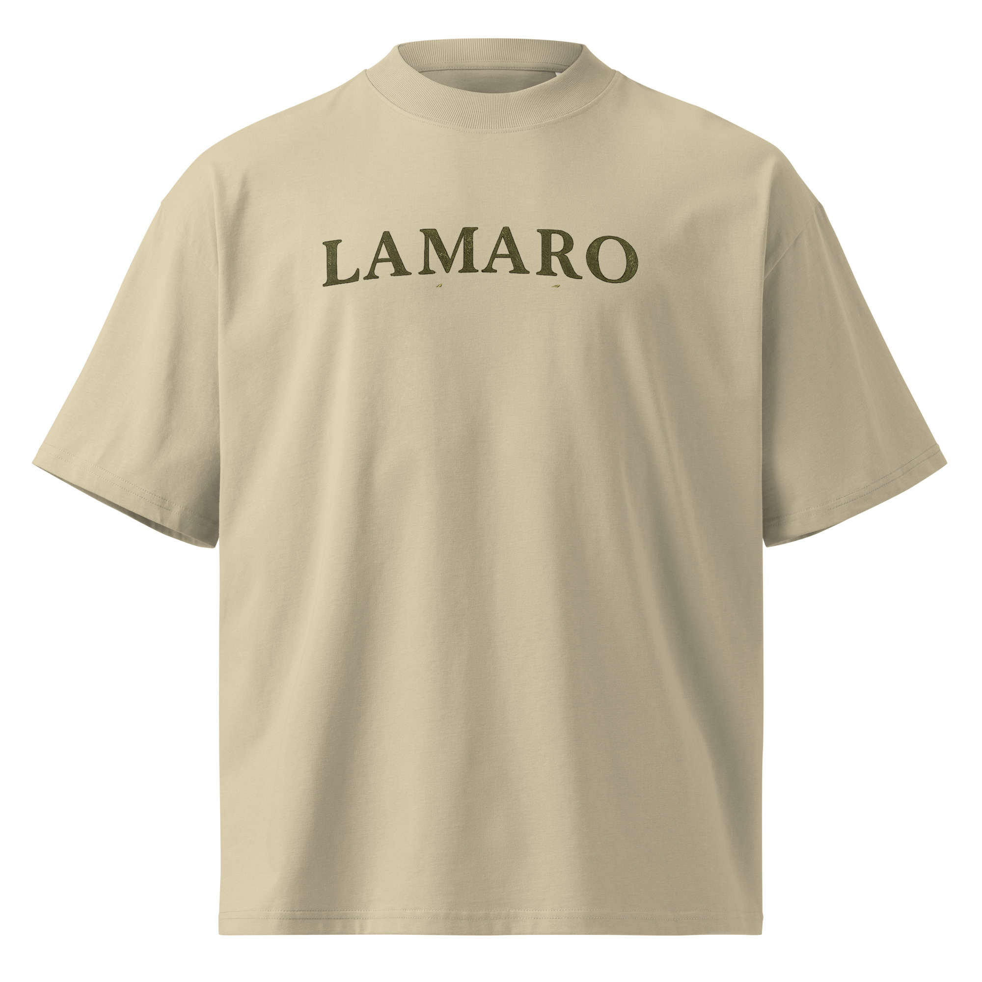 unisex organic oversized high neck blaster 2.0 t shirt stone front 6a78cdcde71b9.jpg