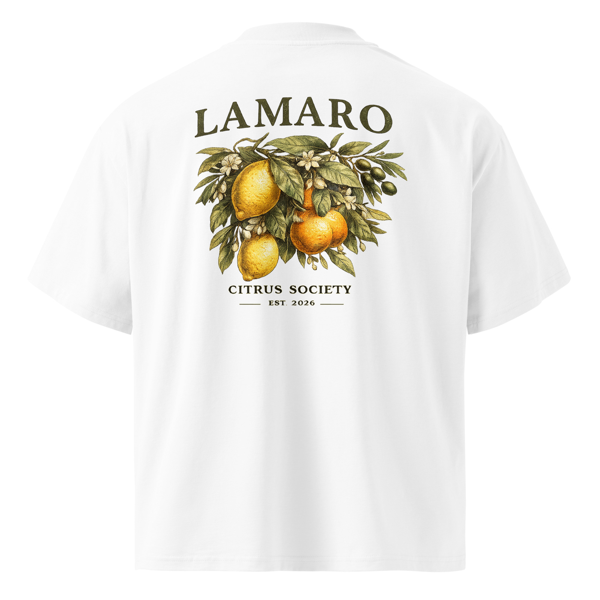 unisex organic oversized high neck blaster 2.0 t shirt white back 6a78cdcde75fa.jpg