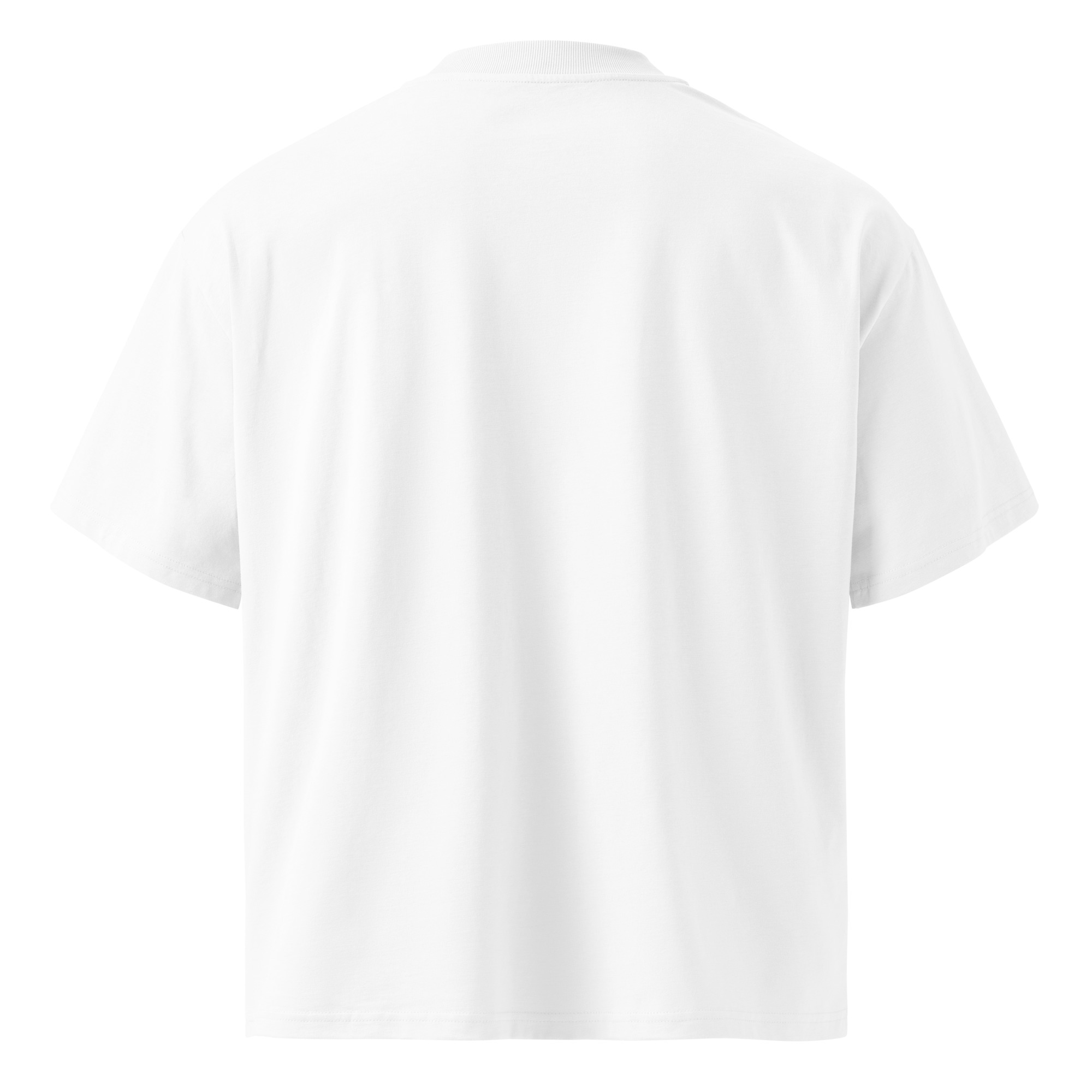 LAMARO Signature Logo Oversized T-Shirt Unisex – White – Bild 3