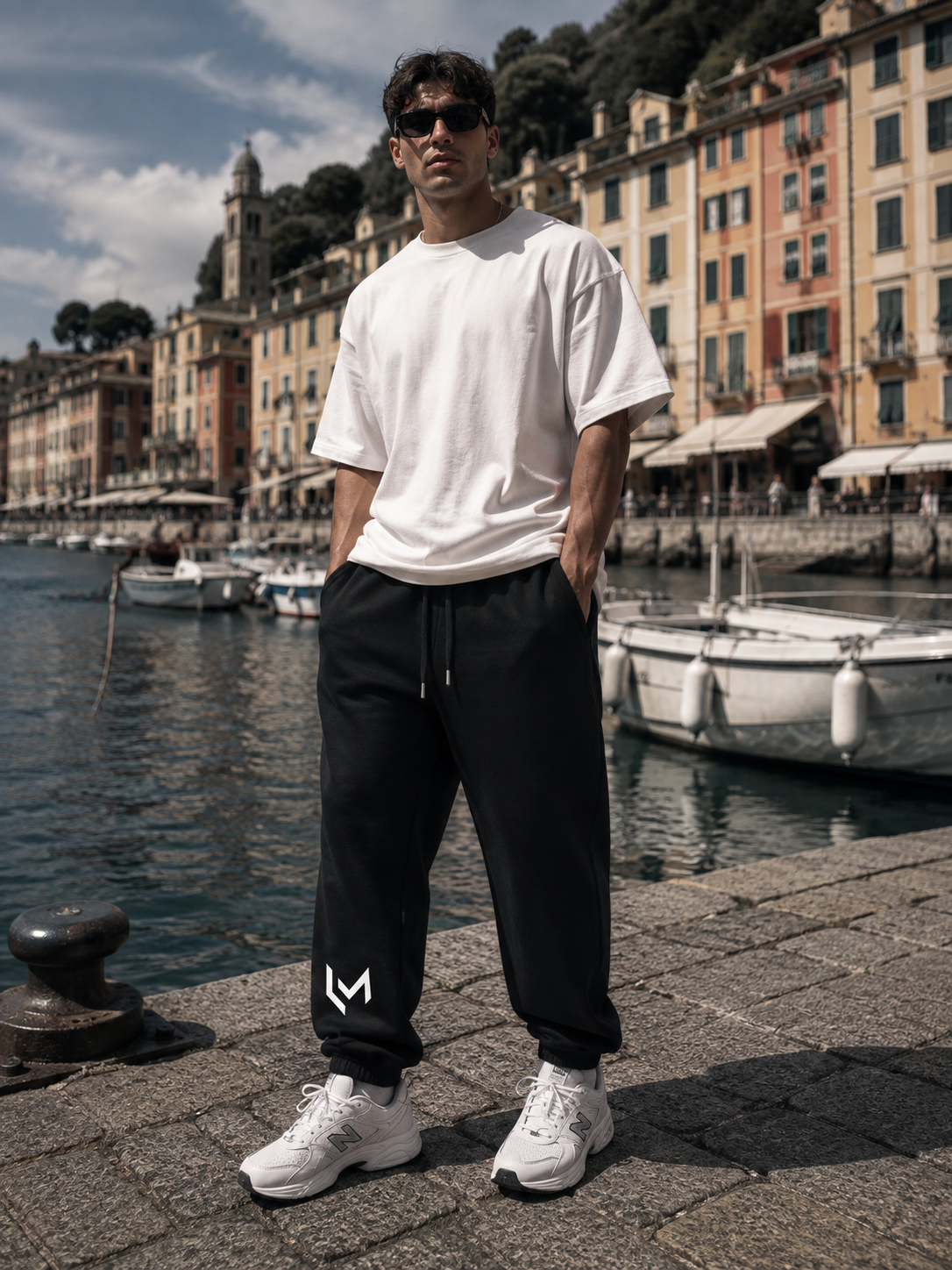 LAMARO Monogram Heavyweight Sweatpants – Relaxed Fit LAMARO Monogram Heavyweight Sweatpants – Relaxed Fit