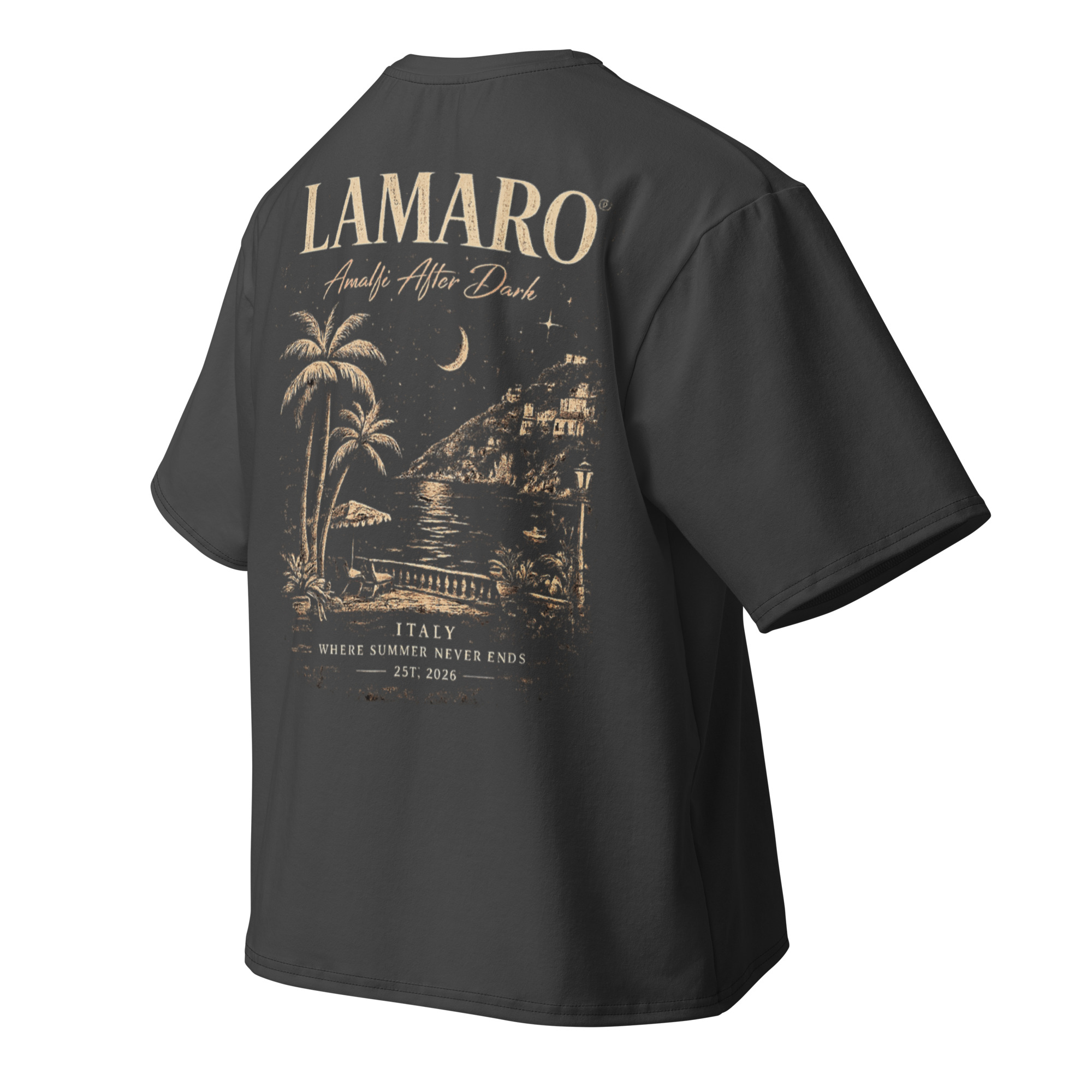 Amalfi After Dark Oversized T-Shirt – Black Amalfi After Dark Oversized T-Shirt – Black – Bild 2